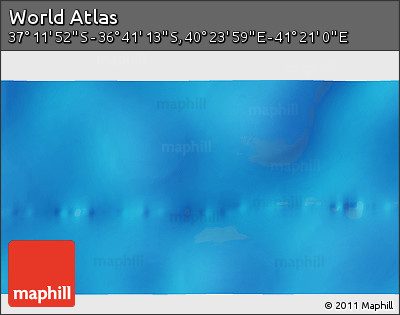 Physical 3D Map of the Area around 36° 56' 32" S, 40° 52' 30" E