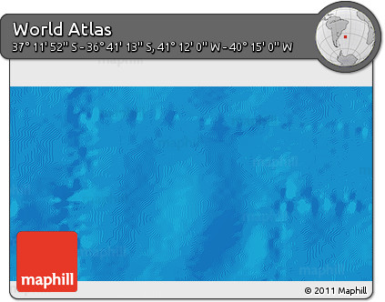 Physical 3D Map of the Area around 36° 56' 32" S, 40° 43' 30" W