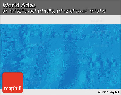 Physical 3D Map of the Area around 36° 56' 32" S, 40° 43' 30" W