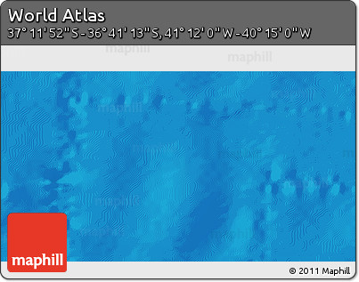Physical 3D Map of the Area around 36° 56' 32" S, 40° 43' 30" W