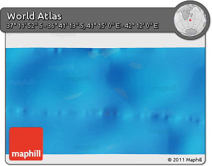 Physical 3D Map of the Area around 36° 56' 32" S, 41° 43' 30" E