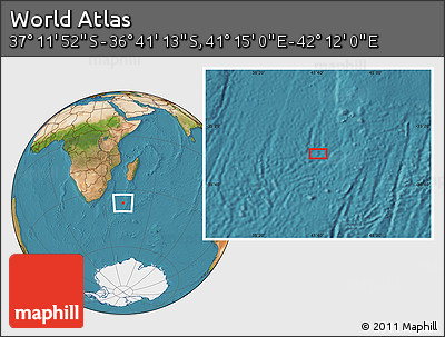 Satellite Location Map of the Area around 36° 56' 32" S, 41° 43' 30" E