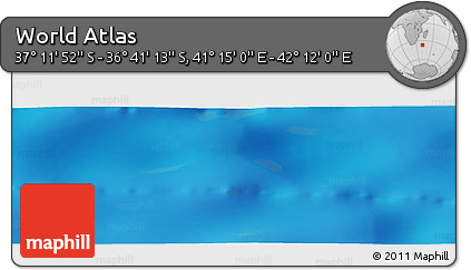 Physical Panoramic Map of the Area around 36° 56' 32" S, 41° 43' 30" E