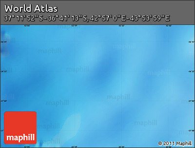 Physical Map of the Area around 36° 56' 32" S, 43° 25' 29" E