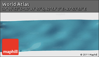 Satellite Panoramic Map of the Area around 36° 56' 32" S, 43° 25' 29" E