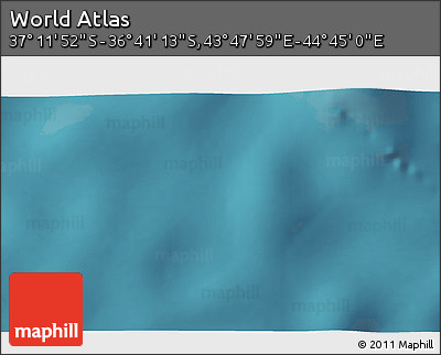 Satellite 3D Map of the Area around 36° 56' 32" S, 44° 16' 29" E