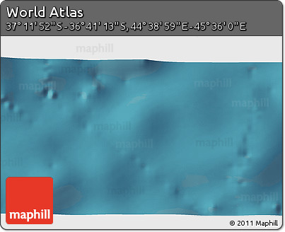 Satellite 3D Map of the Area around 36° 56' 32" S, 45° 7' 30" E