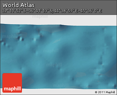 Satellite 3D Map of the Area around 36° 56' 32" S, 45° 7' 30" E
