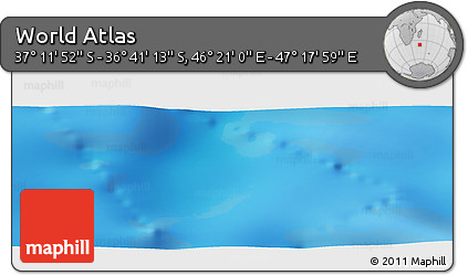 Physical Panoramic Map of the Area around 36° 56' 32" S, 46° 49' 30" E