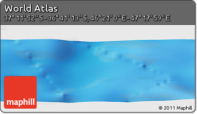Physical Panoramic Map of the Area around 36° 56' 32" S, 46° 49' 30" E
