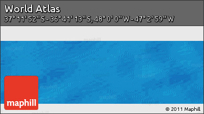 Physical Panoramic Map of the Area around 36° 56' 32" S, 47° 31' 29" W