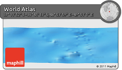 Physical Panoramic Map of the Area around 36° 56' 32" S, 49° 22' 30" E