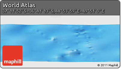 Physical Panoramic Map of the Area around 36° 56' 32" S, 49° 22' 30" E