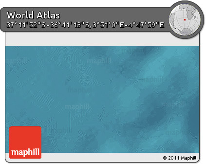 Satellite 3D Map of the Area around 36° 56' 32" S, 4° 19' 30" E