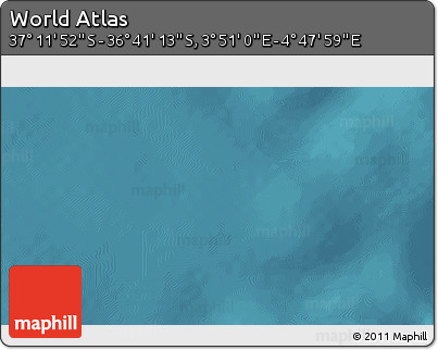 Satellite 3D Map of the Area around 36° 56' 32" S, 4° 19' 30" E
