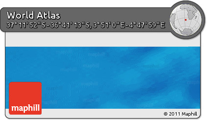 Physical Panoramic Map of the Area around 36° 56' 32" S, 4° 19' 30" E