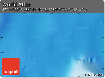 Shaded Relief Map of the Area around 36° 56' 32" S, 4° 10' 30" W