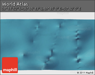 Satellite 3D Map of the Area around 36° 56' 32" S, 50° 13' 30" E