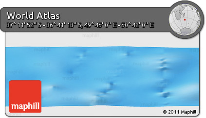 Physical Panoramic Map of the Area around 36° 56' 32" S, 50° 13' 30" E