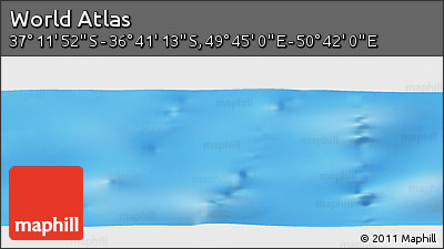Physical Panoramic Map of the Area around 36° 56' 32" S, 50° 13' 30" E