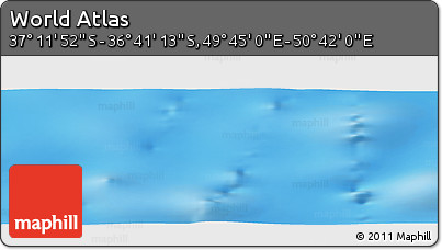Physical Panoramic Map of the Area around 36° 56' 32" S, 50° 13' 30" E
