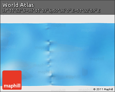 Physical 3D Map of the Area around 36° 56' 32" S, 51° 4' 30" E
