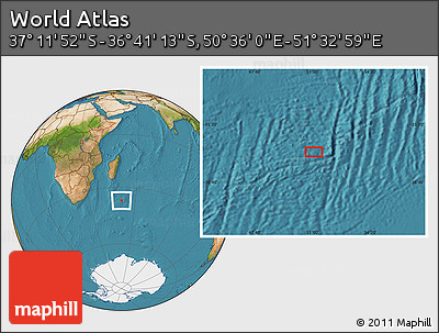 Satellite Location Map of the Area around 36° 56' 32" S, 51° 4' 30" E