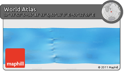 Physical Panoramic Map of the Area around 36° 56' 32" S, 51° 4' 30" E