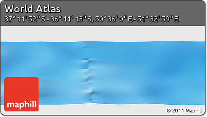 Physical Panoramic Map of the Area around 36° 56' 32" S, 51° 4' 30" E