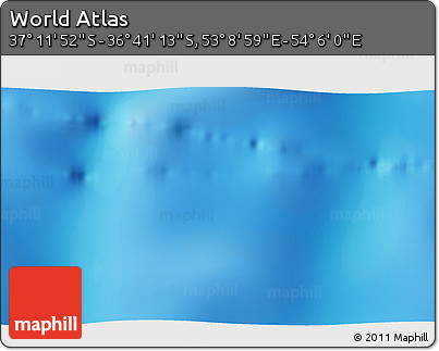 Physical 3D Map of the Area around 36° 56' 32" S, 53° 37' 30" E