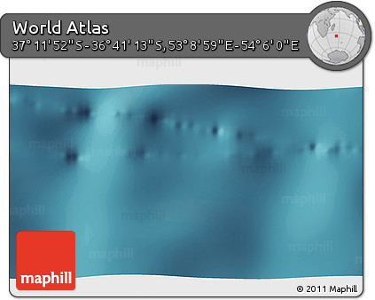 Satellite 3D Map of the Area around 36° 56' 32" S, 53° 37' 30" E