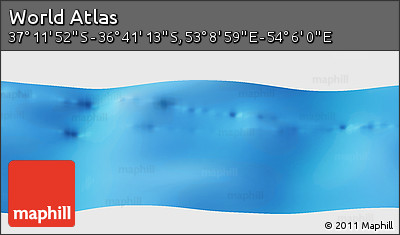 Physical Panoramic Map of the Area around 36° 56' 32" S, 53° 37' 30" E