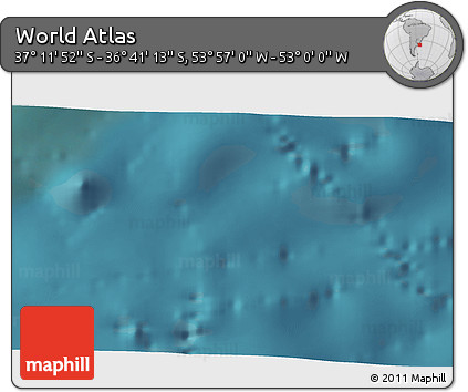 Satellite 3D Map of the Area around 36° 56' 32" S, 53° 28' 30" W