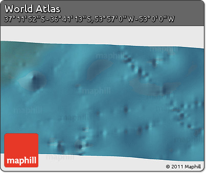 Satellite 3D Map of the Area around 36° 56' 32" S, 53° 28' 30" W