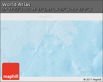 Political 3D Map of the Area around 36° 56' 32" S, 55° 10' 29" W