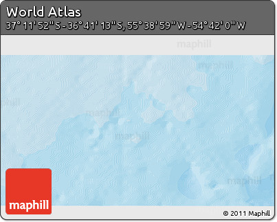 Political 3D Map of the Area around 36° 56' 32" S, 55° 10' 29" W