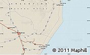 Shaded Relief Map of the area around 36° 56' 32" S, 56° 52' 30" W