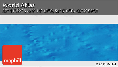 Physical Panoramic Map of the Area around 36° 56' 32" S, 59° 34' 30" E