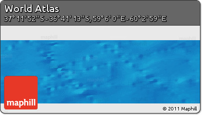 Physical Panoramic Map of the Area around 36° 56' 32" S, 59° 34' 30" E