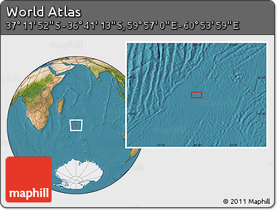 Satellite Location Map of the Area around 36° 56' 32" S, 60° 25' 29" E