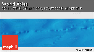 Physical Panoramic Map of the Area around 36° 56' 32" S, 61° 16' 29" E