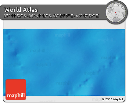 Physical 3D Map of the Area around 36° 56' 32" S, 63° 49' 30" E