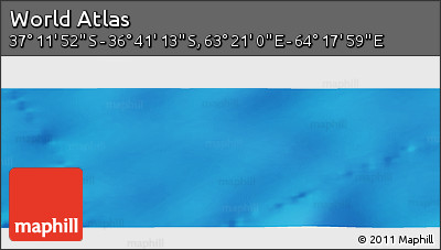 Physical Panoramic Map of the Area around 36° 56' 32" S, 63° 49' 30" E