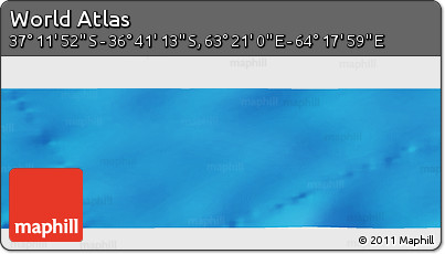 Physical Panoramic Map of the Area around 36° 56' 32" S, 63° 49' 30" E