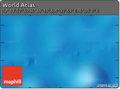 Physical Map of the Area around 36° 56' 32" S, 6° 1' 30" E