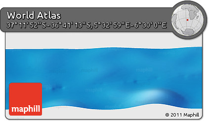 Physical Panoramic Map of the Area around 36° 56' 32" S, 6° 1' 30" E