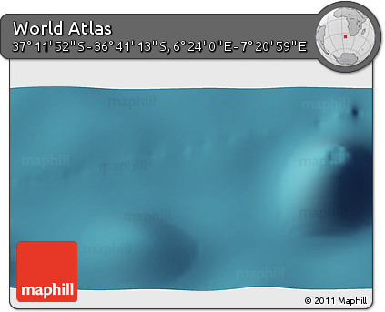 Satellite 3D Map of the Area around 36° 56' 32" S, 6° 52' 30" E