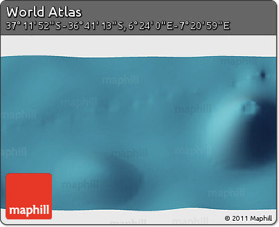 Satellite 3D Map of the Area around 36° 56' 32" S, 6° 52' 30" E