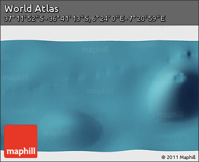 Satellite 3D Map of the Area around 36° 56' 32" S, 6° 52' 30" E