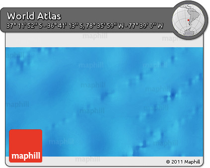 Physical 3D Map of the Area around 36° 56' 32" S, 78° 7' 30" W